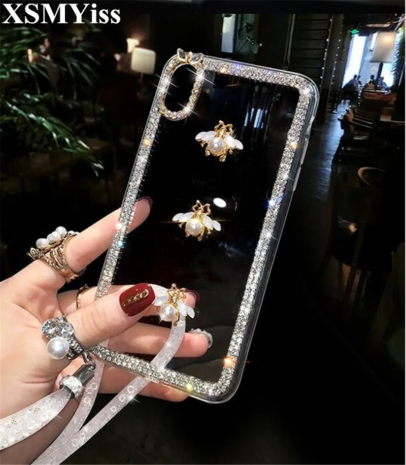 Luxury Rhinestone Diamond Bling Claw Chain Jewelry Crystal Phone Cases Cover For Samsung j3 j5 j7 2017 Prime j4 j6 j8 2018 |