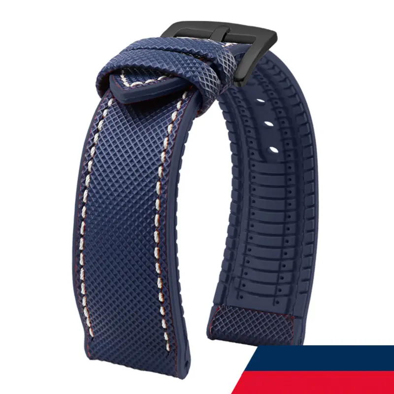 Carbon Fiber Silicone Watchband Wristband Accessories - Premium Rubber Strap in Multiple Sizes