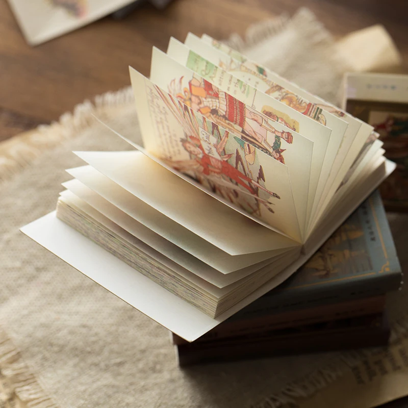 Yoofun 12Designs 100pcs/pack Girlish Scrapbooking Loose Leaf Journal Deco Memo Pad Kawaii Notes Portable Notepad School Office - 2