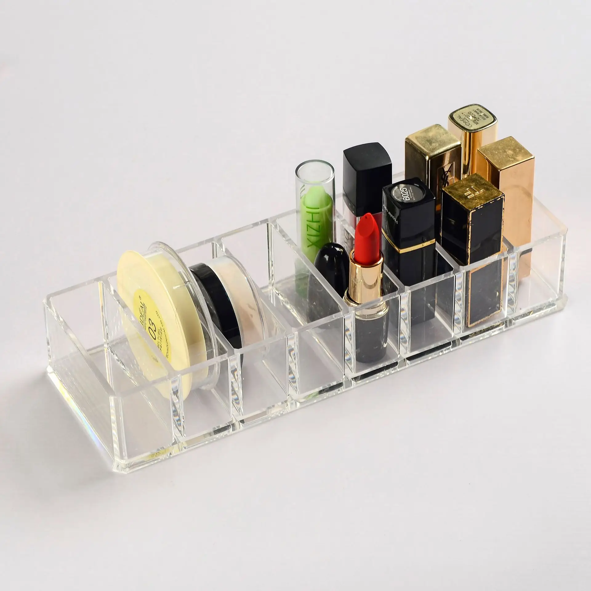 

Powder Eye Shadow Storage Box Put Lipstick Cosmetics Storage Box Women's Air Cushion Eyeshadow Compact Blush Rack Drawer Divider