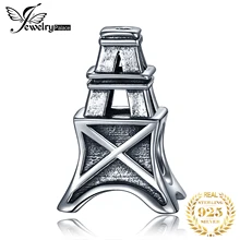 Ювелирные изделия, 925 пробы, серебряные, Эйфелева башня, бусины, шарм, подходят для браслетов, модные, сделай сам, бусины, Шарм для женщин, браслеты