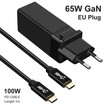 

65W GaN Fast Charger Type C PD Quick Charge 4.0 QC 3.0 EU US Plug Portable Charger For iPhone Huawei Xiaomi