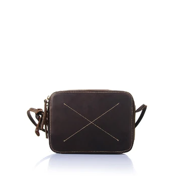 

in stock leather small square bag ladies retro messenger bag