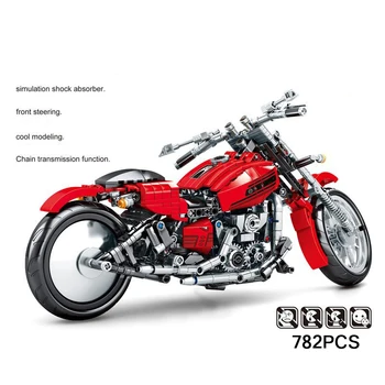 

Technics vehicle building block america motorcycle model assemble bricks toys collection for boys gifts
