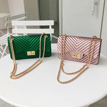 Высокое качество дизайн мини маленькие женские сумки Женская цепочка желе сумка из искусственной кожи сумки на плечо для женщин Новинка