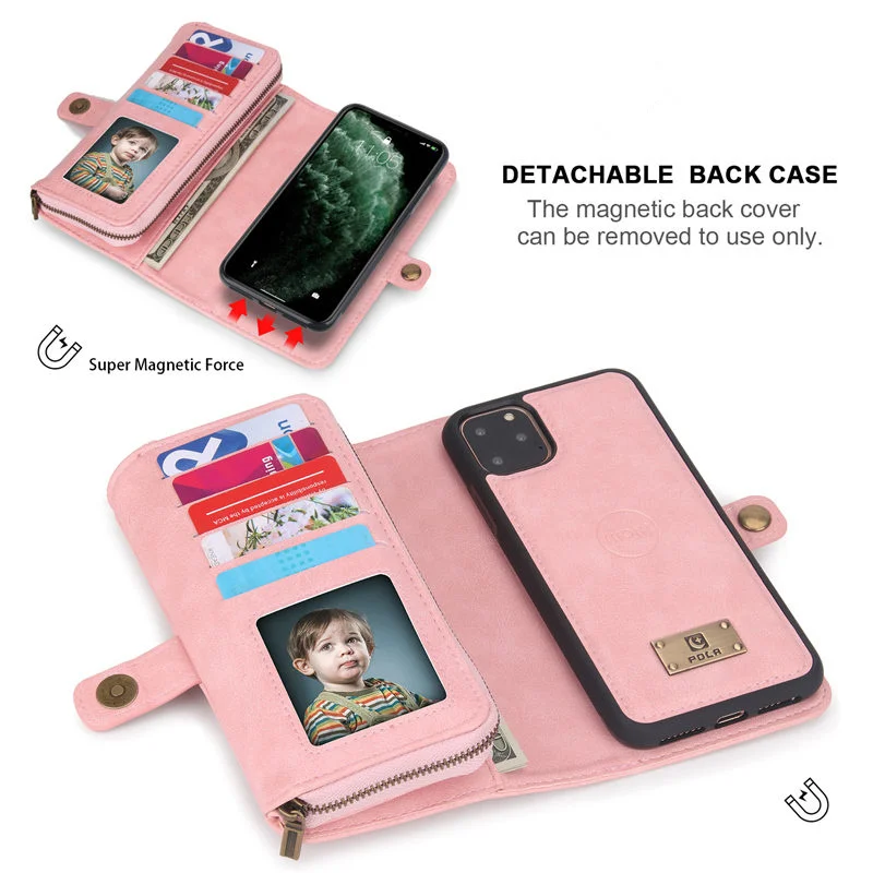 Многофункциональный чехол-кошелек для iPhone 11 Pro Max XS, XR, X, 6 S, 7, 8 Plus, кожаный чехол со слотом для карт, Магнитный чехол, чехол Fundas