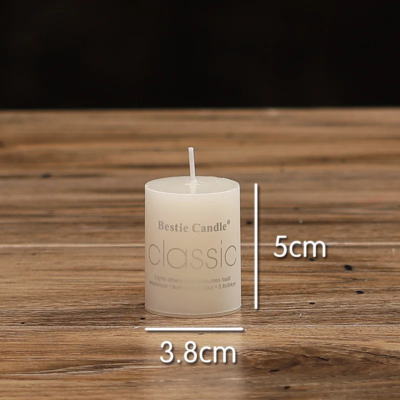 3.8 x 5 cm Smokefree день рождения романтичная Свеча для свадьбы цвета слоновой кости Классическая цилиндрическая Рождественская свеча ремесло подарок Рождественский подарок - Цвет: 3.8 x 5 cm