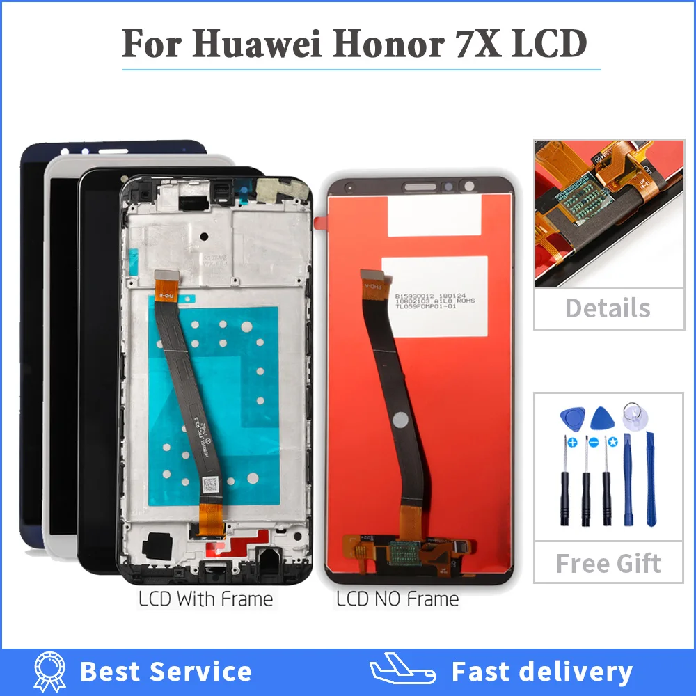 

for Huawei Honor 7X LCD Display Touch Screen Digitizer Assembly Replacement Screen For Huawei Honor7X BND-AL10 BND-L21 L22 L24