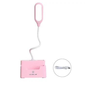 

LED Desk Lamp Study Sleeping Bedside Dormitory Touch Dimmable Multifunctional Gift Bedroom With Pen Holder USB Rechargeable Kids