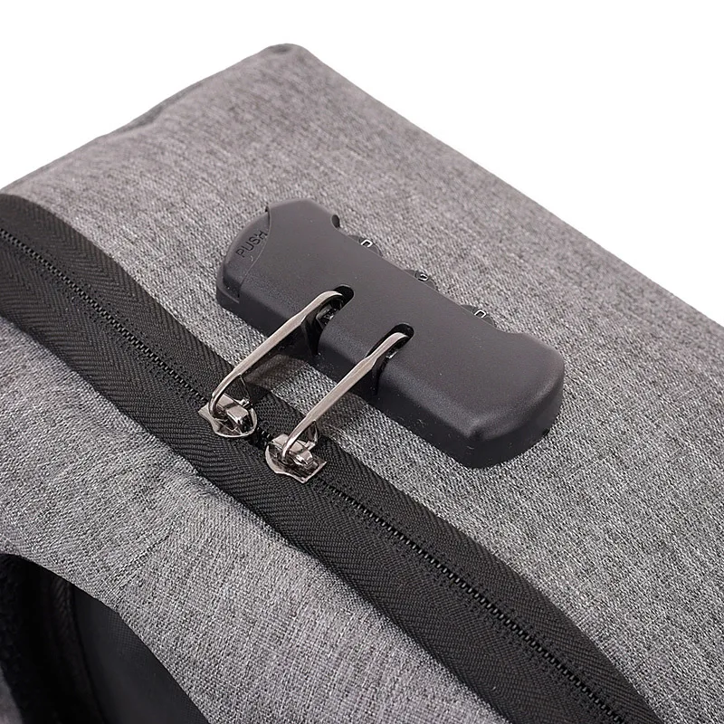 

15.6-Inch Dacron High-End Laptop Sleeve Business Men's Multi-functional Backpack Hand USB Sufficient Computer Bag