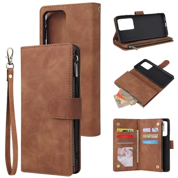 

Zipper Leather Case For Samsung S20 Ultra Note 10 Plus 8 9 S10 S9 S8 Plus A70 A50 A40 A30 20 Flip Wallet Purse Cover Phone Cases