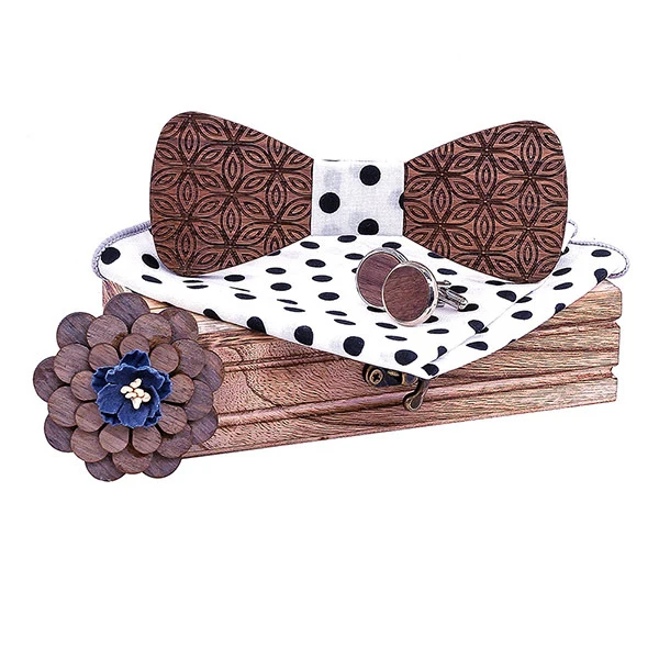 Взрывные модели деревянный галстук-бабочка для свадьбы Розовый галстук-бабочка квадратная брошь для шарфа набор запонок Мужские