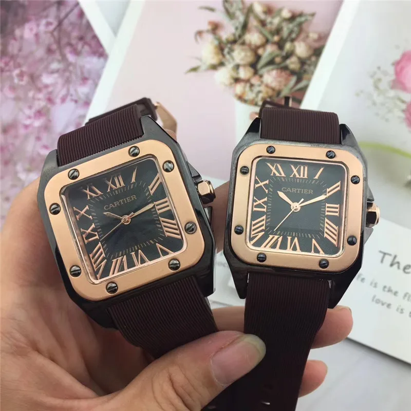 

Cartier- Women watch Men Quartz Watch fashion Gift gold Casual Waterproof watches Luxury brand watches Couple watch