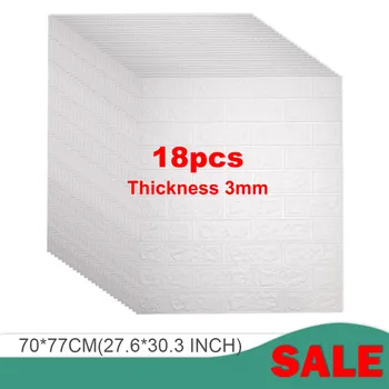 

70*77cm DIY 3D Brick Wall Stickers Home Decoration Living Room Bedroom Decor Foam Self Adhensive Wallpaper Art home Wall Decals