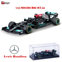 

Bburago 1:43 New Style Mercedes Benz 2021 W12 # 77 44 W10 W07 F1 Racing Formula Car Static Simulation Diecast Alloy Car Model