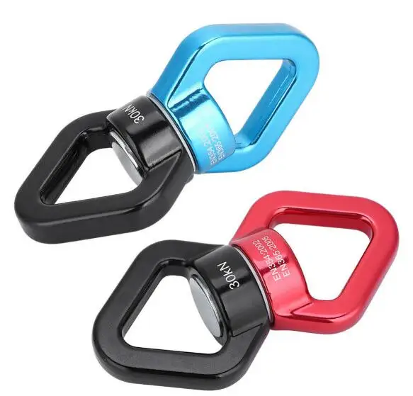 

10 PCS 30KN MOUNTAIN ROCK CLIMBING SWIVEL CONNECTOR ACROBATIC SAFETY ROPE SWIVEL COUPLING FULL BEARING AERIAL RAPPEL RESCUE