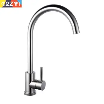 

304 Stainless Steel Kitchen Faucet Environmental Water Tap 360 Degree Rotation Water Mixer Sink Tap Kitchen Faucets