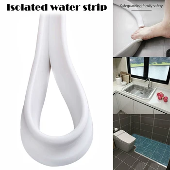 

Bathroom Kitchen Water Stopper Silicone Water Barriers Floor Separation Strips JS22