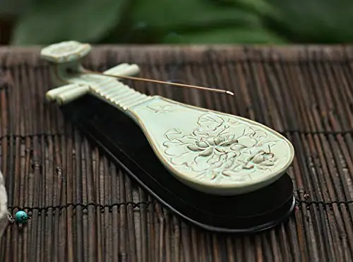 

PHILOGOD Incense Holders Lute Styling Vintage Embossed Print Sticks Incense Burner Censer Tray