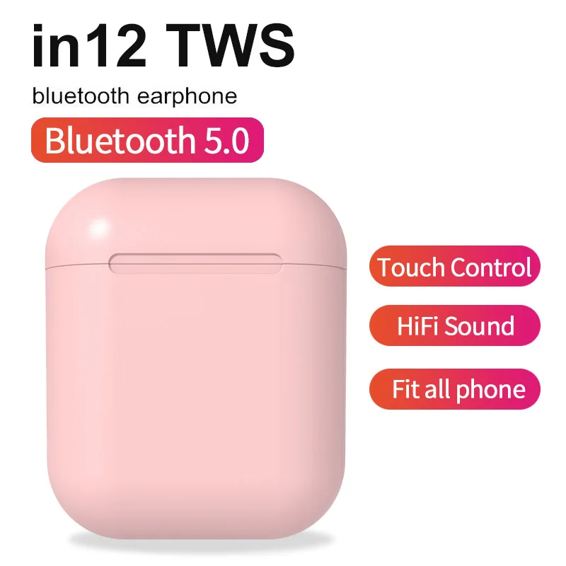 Беспроводные наушники in12 TWS Bluetooth 5 0 сенсорная гарнитура настоящие
