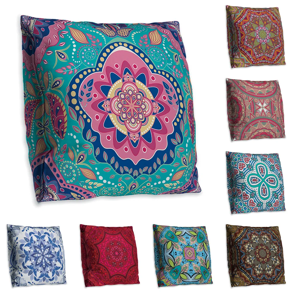 

Kaleidoscope lattice double-sided printed pillow pillowcase geometric sofa cushion cover