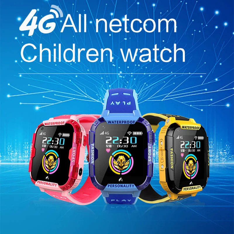 4G Network Wifi GPS SOS Smart Watch Kids Video call IP67 waterproof Alarm Clock Camera Baby Watch VS Q50 Q90