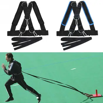 

Pulling Sled Shoulder Harness Power Belt Indoor Outdoor Speed Resistance Fitness Body Building Adjustable Weight Trainer Running