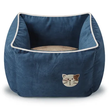

Cat Bed Self Warming Square Cats Dog House for Indoor Square Medium Cuddler Pet Bed Puppy Soft Cage Lounger Pet Supplies