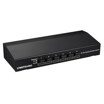 

Lynepauaio Switcher, 1 In 6 Out Or 6 In 1 Out, Speaker Switcher Selector Comparator,12-Awg Speaker Cable, Which Support 100W Amp