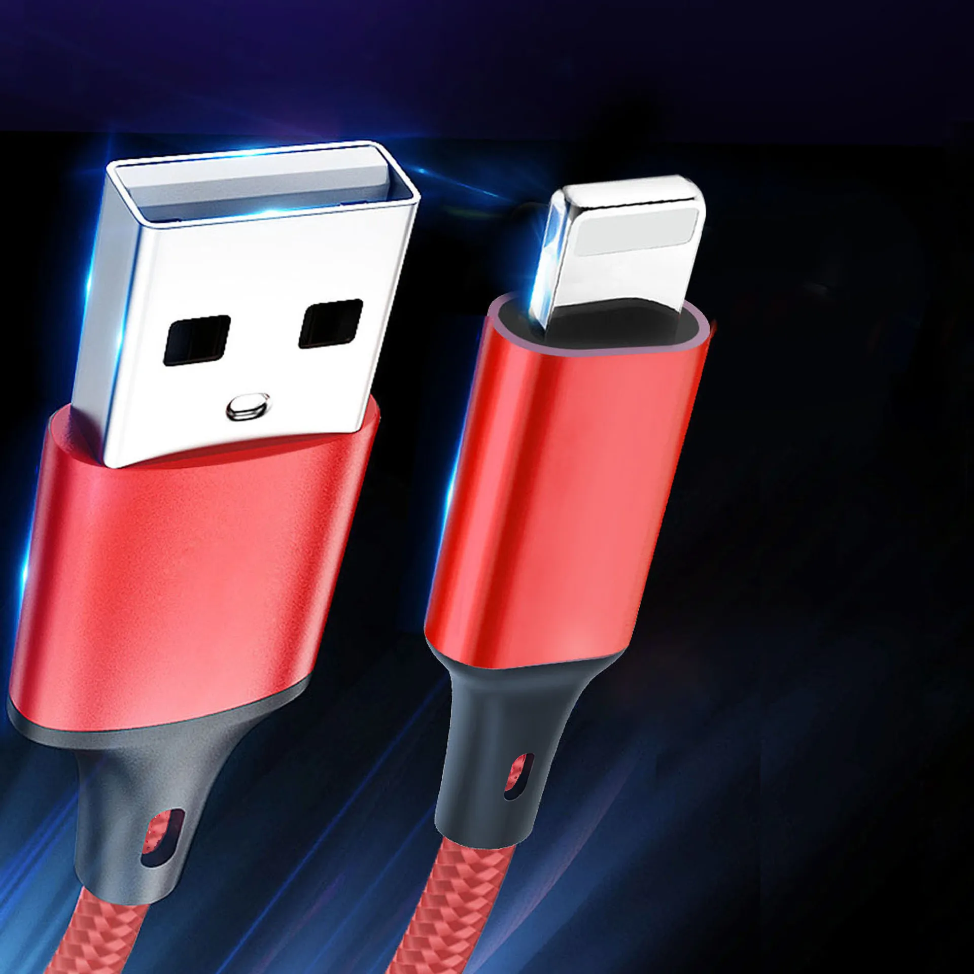 Три цвета один буксир три линии передачи данных применимы к apple android type-c quick charge тканые три в одной линии передачи данных