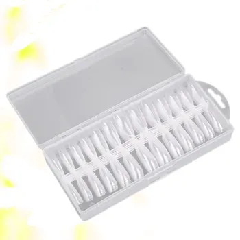 

260Pcs Skin Tone Crease Free Nail Plate Complete With Long Ballet Trapezoidal Nail(Transparent)