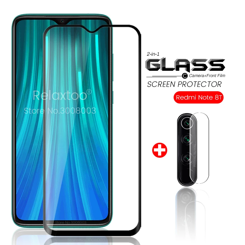 

2-in-1 redmi note 8 pro protective glass for xiaomi redmi note 8t 8 t note8t note8 t camera glasses xiomi note 8t t8 safety film