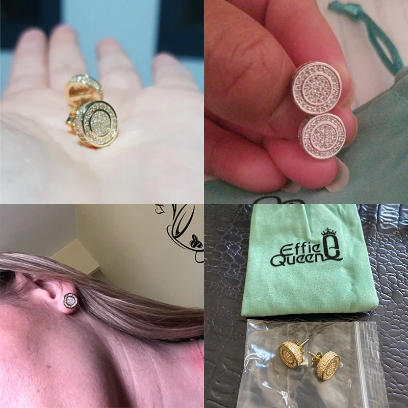 Женские серьги гвоздики золотистого и серебристого цветов|brand stud earrings|stud earringsround
