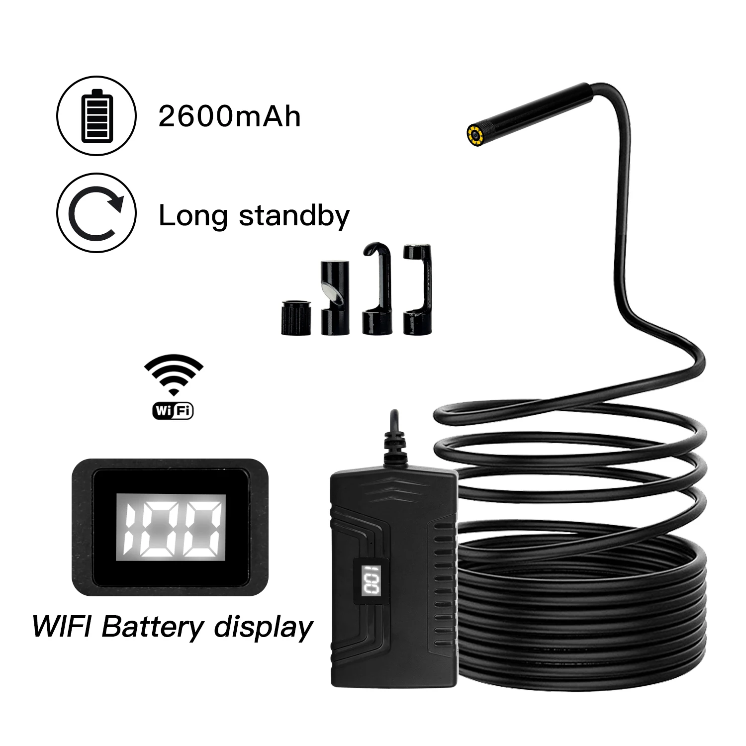 

Y14 5.5/8mm WIFI Endoscope Camera HD1080p Mini Waterproof Inspection Camera Endoscope Borescope Endoscope For Iphone Android