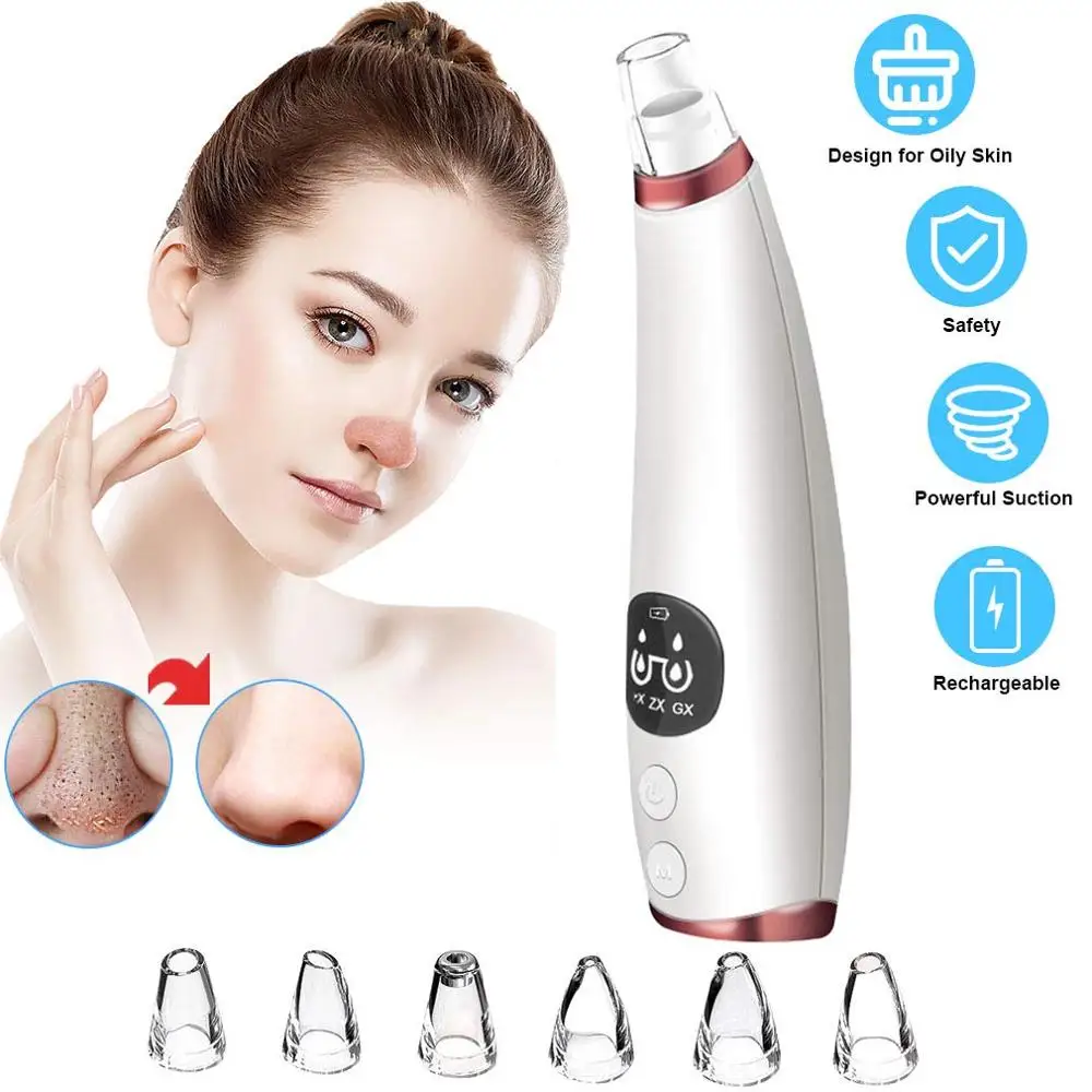 

Electric Face Nose Black Points Cleaner Blackhead Remover Vacuum Pore Black Dots Acne Pimple Remover Cleaner Facial Cleansing