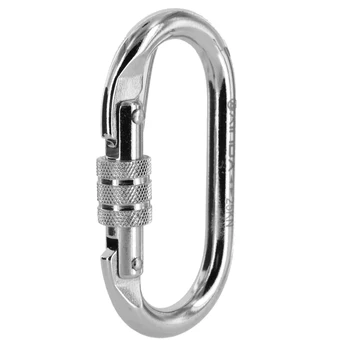 

Aluminium Spring Clip Steel Wire Carabiner Outdoor Climbing Belay Rappel Set