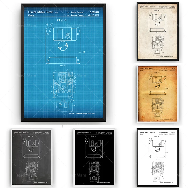 Floppy Disk 1997 Patent Print: An Artistic Celebration of Technological Nostalgia