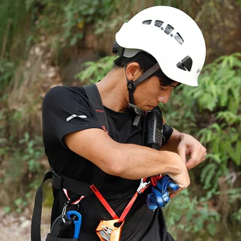 

Hat Climbing Helmet Cap Gear Rock Caving Rappelling Aerial Work Headgear Outdoor