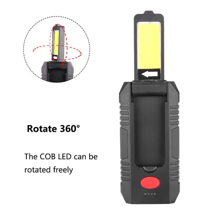 COB светодиодный фонарик с зарядкой от USB и магнитным индикатором