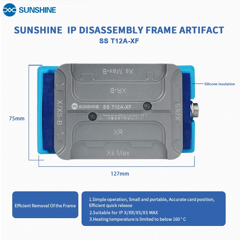 SS-T12A материнская плата для iPhone сепаратор нагревательная станция для iPhone X/XS MAX cpu IC чипы разборка клей для удаления