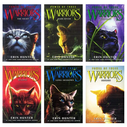 warrior cats:power of three books 1-6 by erin hunter, Paperback