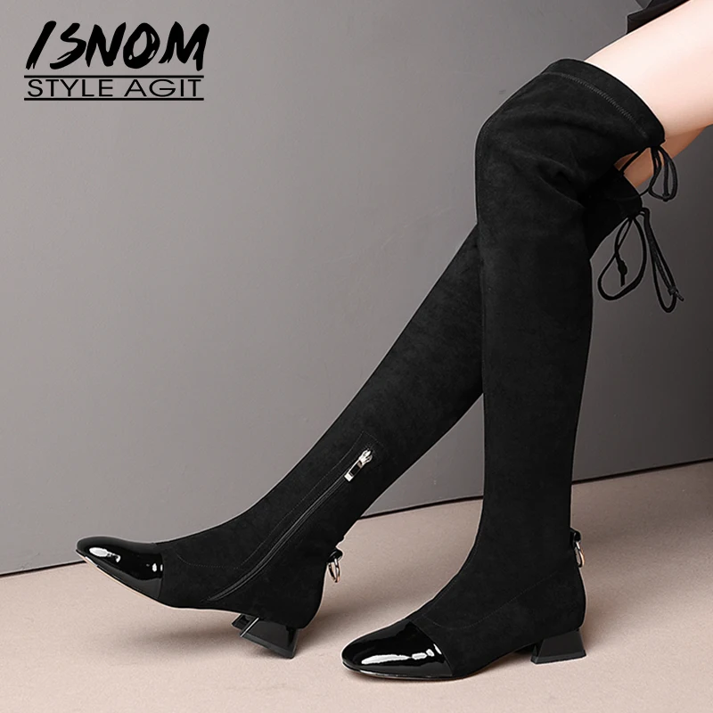 square toe over the knee boots