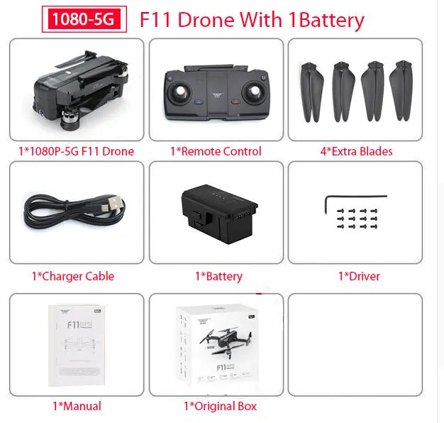 Дрон F11 Pro Дрон с GPS с Wifi Fpv 1080 p/2 k Hd камера F11 бесщеточный Квадрокоптер 25 минут время полета складной Дрон Vs Sg906 - Цвет: F11  1 battery