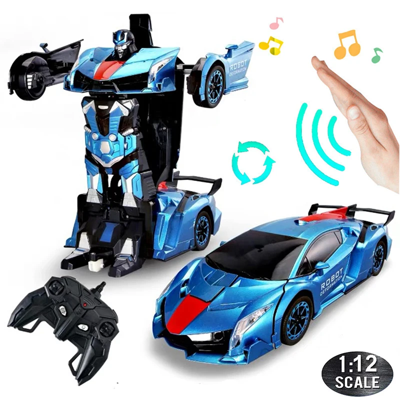 Robô De Carros RC Recarregável De 2,4 Ghz Para Controle Remoto Infantil  Transform Robot Car