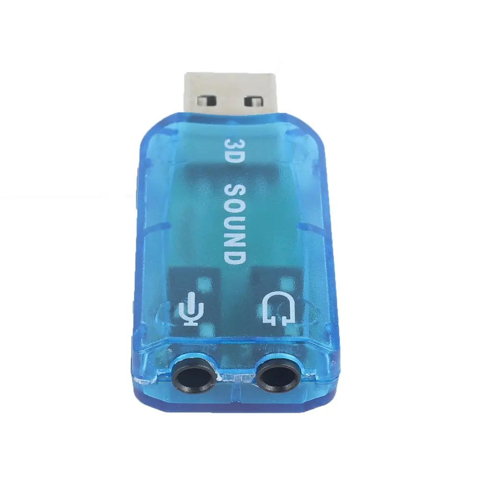 

1 pcs 3D for Audio Card USB 1.1 Mic/Speaker Adapter Surround Sound 7.1 CH for Laptop notebook dropshipping