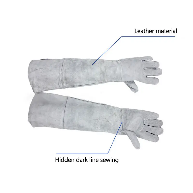 50cm Length Welding Gloves COMBO Welder Tool Heat Shield Guard Protective Heat Resistant Fireproof Leat