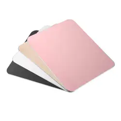 Tapis de souris en alliage d'aluminium, antidérapant, double face, en métal, pour ordinateur, fournitures de bureau, pour publicité, cadeaux 