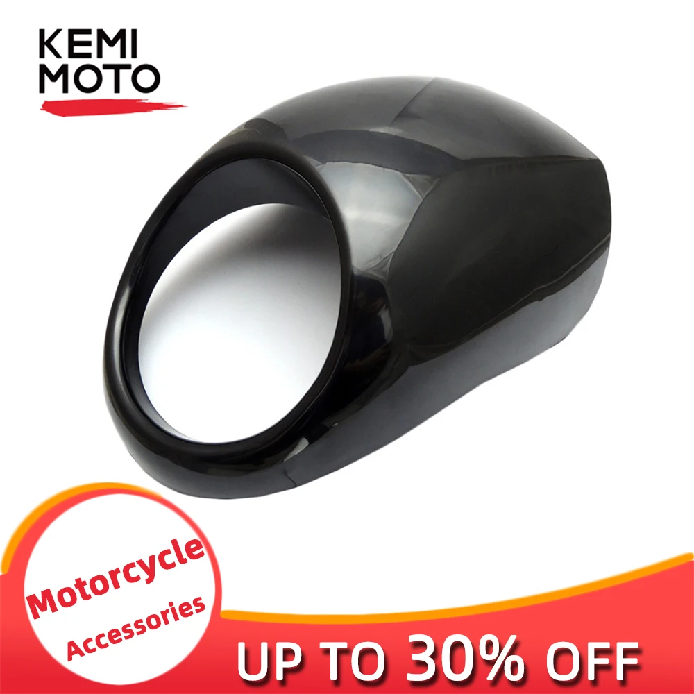 

5 3/4" Gloss Black Headlight Fairing Mask Front Cowl Fork Mount Motorcycle Part For Sportster Dyna XL 1200 883 Dyna 39mm