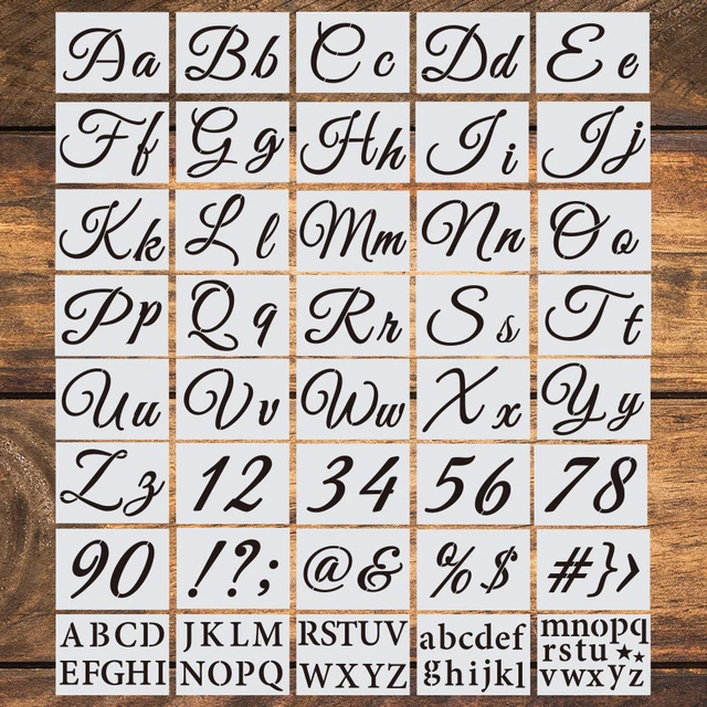 40pcs Set English Letter Stencils for Painting Mould Alphabet