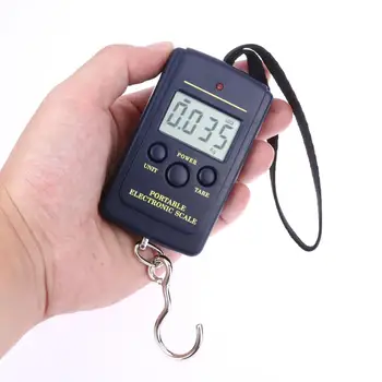 

Digital Scales 40kg x 10g Hanging Scale Luggage Weight Balance Steelyard Black LCD Mini Pocket Scale Electronic Hook Scales